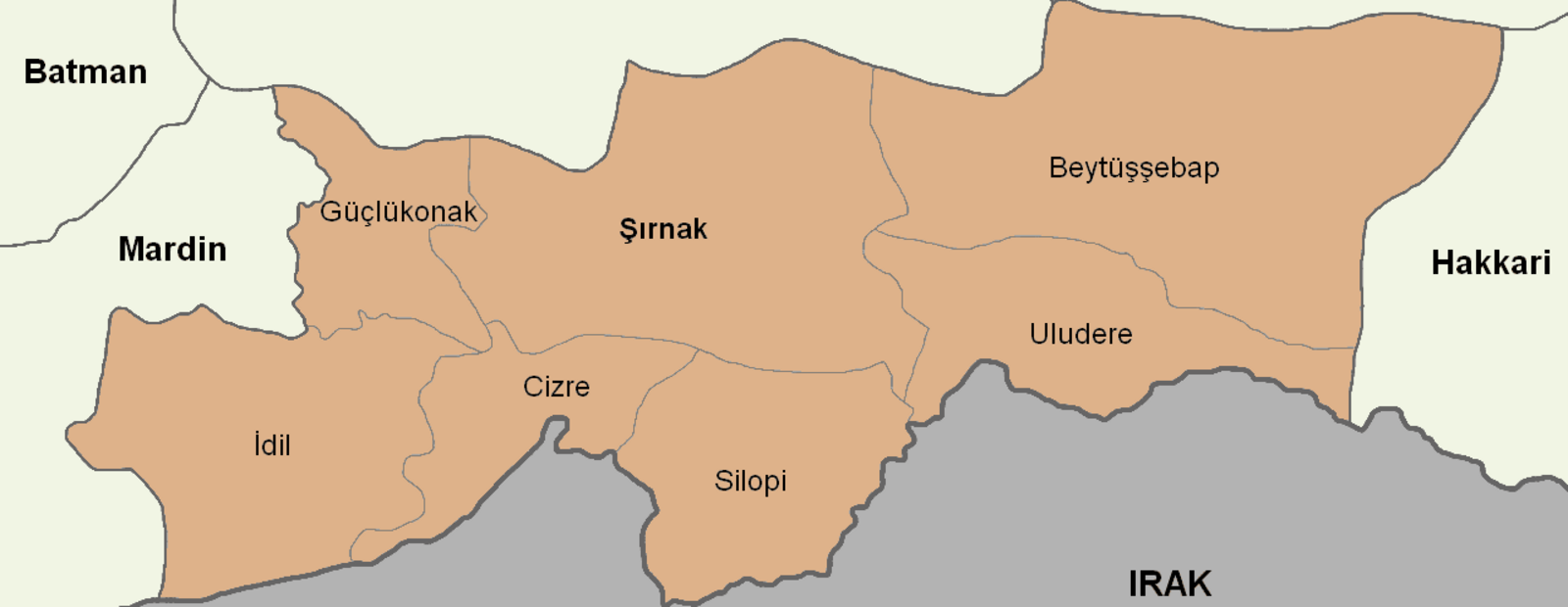 Şırnak location districts.png Şîrnex